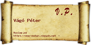 Vágó Péter névjegykártya